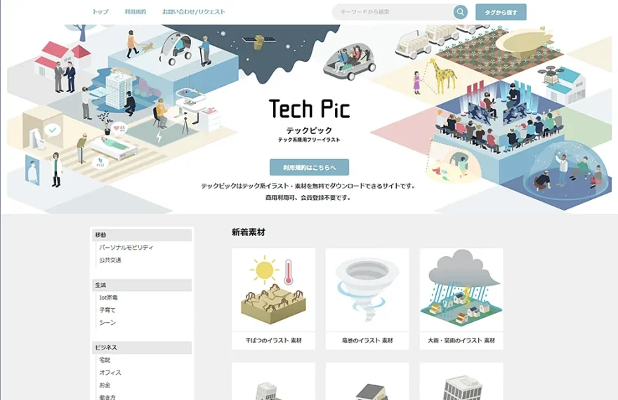 Tech Picのサイトスクリーンショット