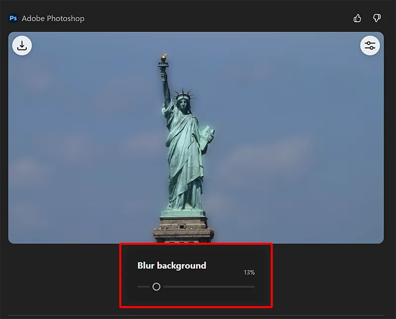 チャット画面に調整スライダー